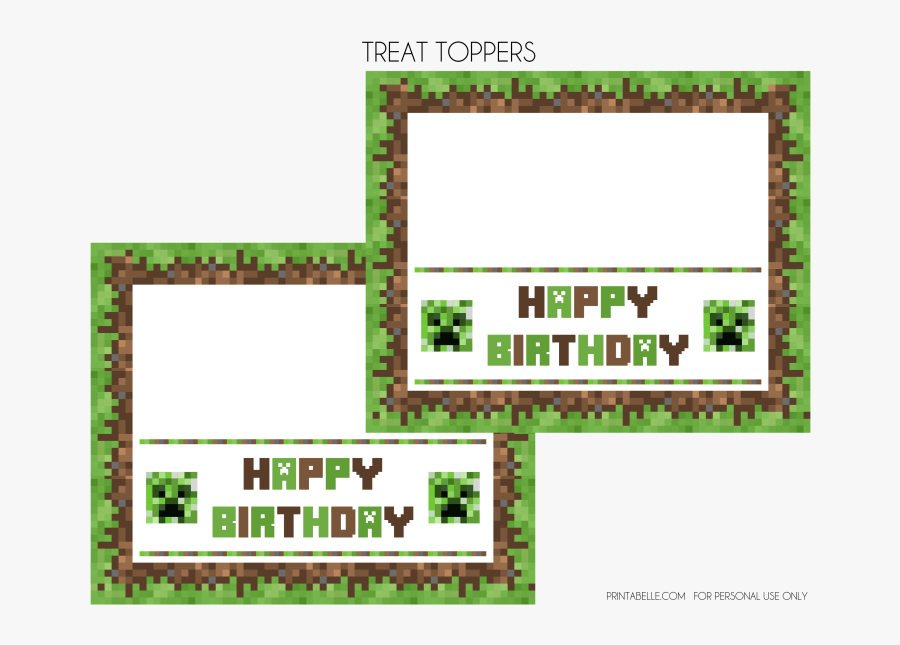 Free Printables Catch My - Printable Minecraft Cake Topper, Transparent Clipart