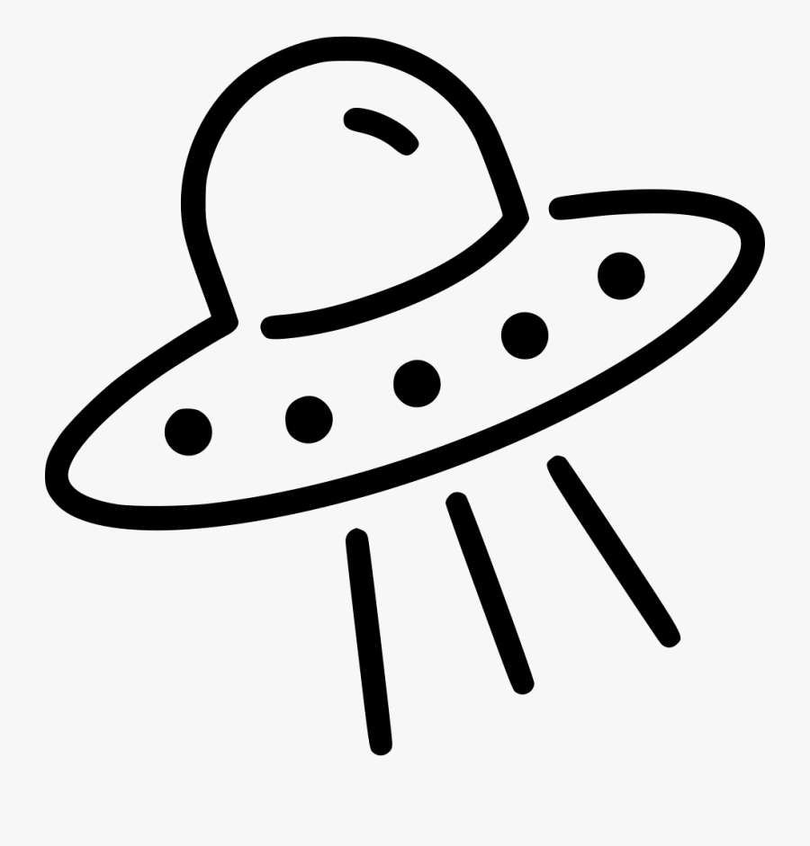 Alien Spaceship Clipart Black And White, Transparent Clipart