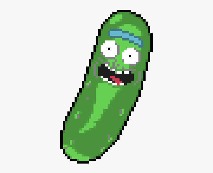 Pickle Rick Pixel Art, Transparent Clipart