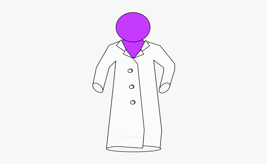 Violet,clothing,standing - Cartoon Lab Coat Png, Transparent Clipart