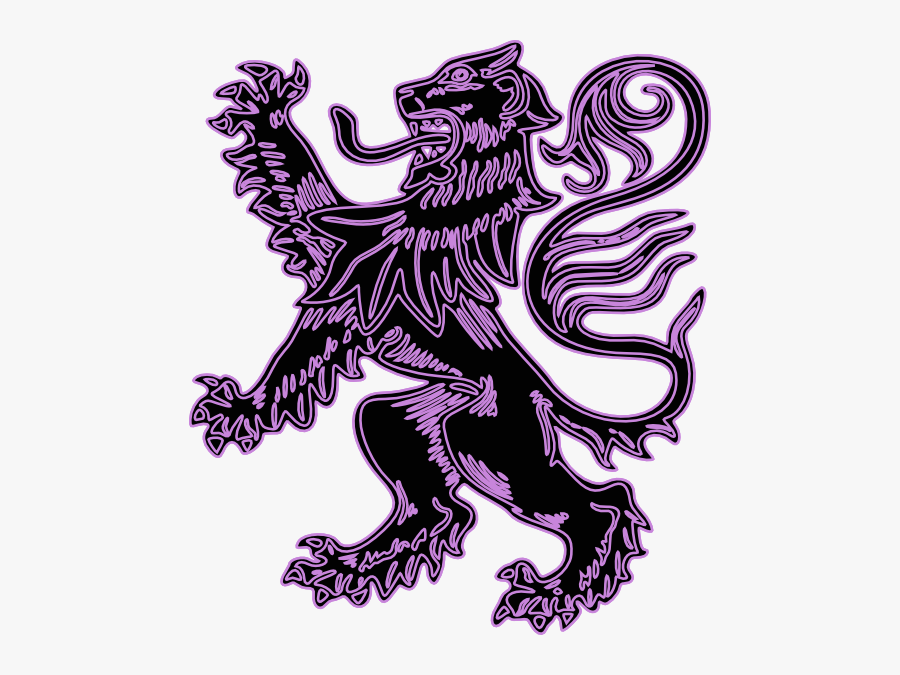 Transparent Lion Mascot Clipart - Coat Of Arms Red Lion, Transparent Clipart