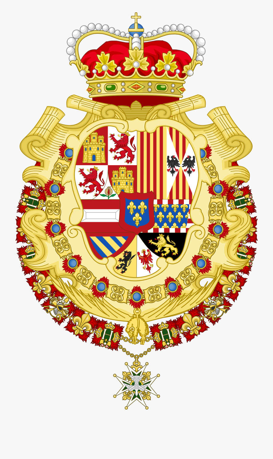 Coat Of Arms Of Spain Clipart , Png Download - Royal Coat Of Arms Aragon, Transparent Clipart