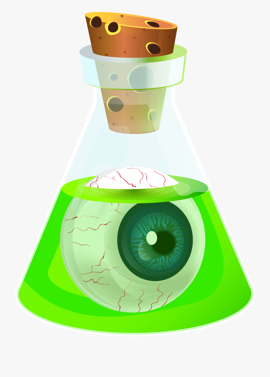 Halloween Poison Potion With Eyeball Transparent Png - Potions Clipart Transparent Background, Transparent Clipart