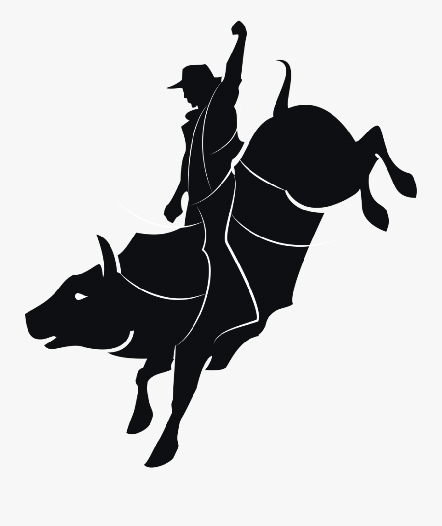 Bull Riding Vector Graphics Clip Art Rodeo - Bull Rider Silhouette, Transparent Clipart