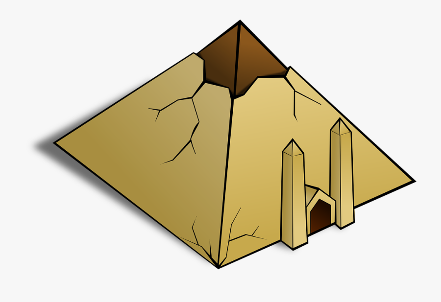 Triangle,pyramid,angle - Cartoon Pyramid Png, Transparent Clipart