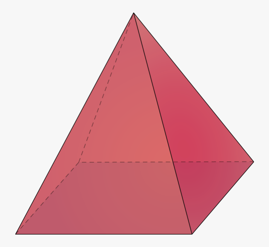 Volume Of Pyramids Read - Square Pyramid Solid Figure, Transparent Clipart