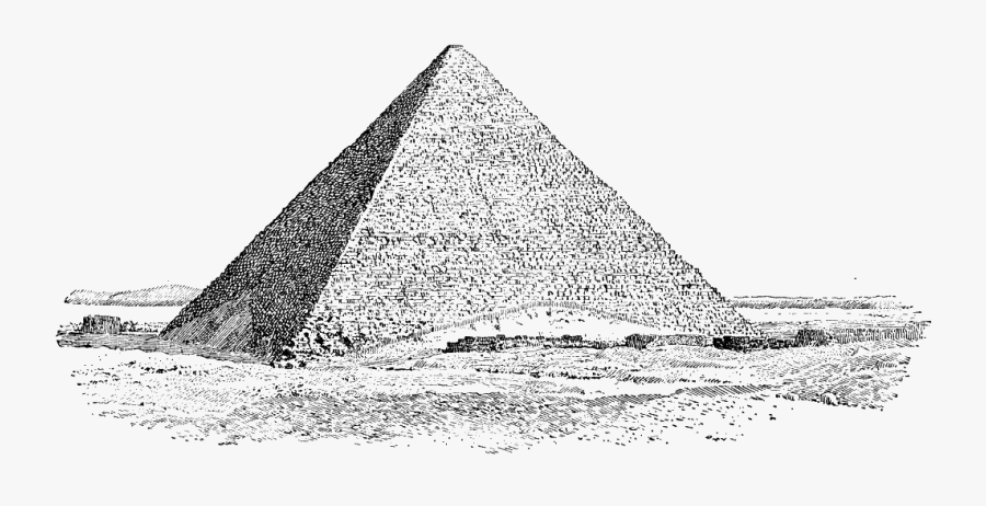 Pyramid Egypt Giza Drawing - Great Pyramid Of Giza Drawing, Transparent Clipart