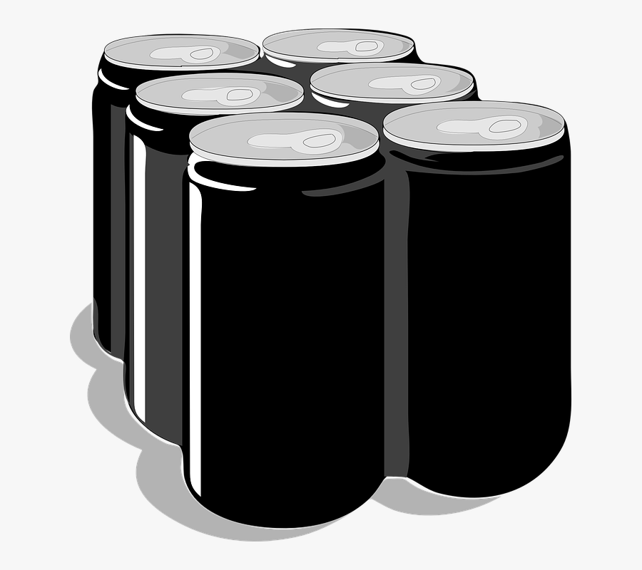 Cans, Tins, Six-pack, Beer, Alcohol, Guinness, Ale - Six Pack Of Beer Silhouette, Transparent Clipart