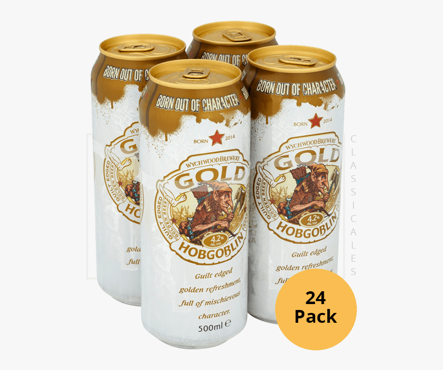 24 X 500ml - Hobgoblin Gold Beer Can, Transparent Clipart