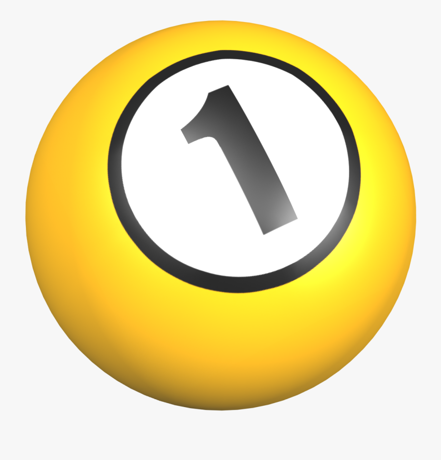 One - Clipart - Number One Ball Png , Free Transparent Clipart - ClipartKey