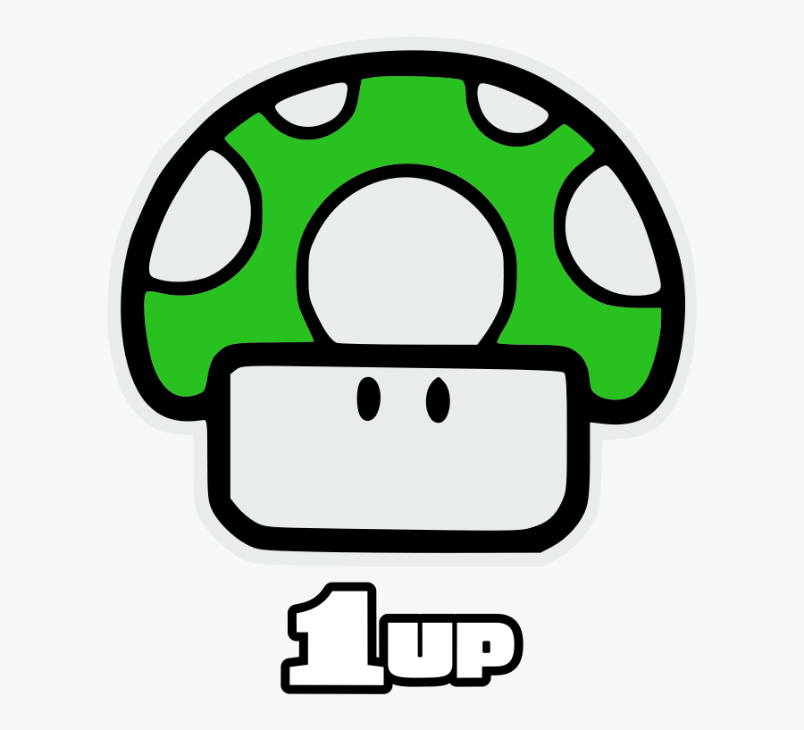 Deadpan - Clipart - 1 Up Green Mushroom, Transparent Clipart