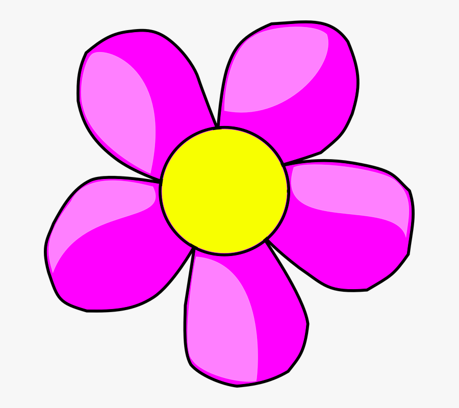 Yellow Flower Clipart One Flower - Pink Flower Clipart, Transparent Clipart