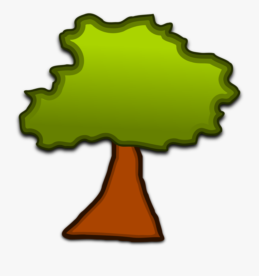 Cartoonish Tree Svg Clip Arts - Clip Art, Transparent Clipart