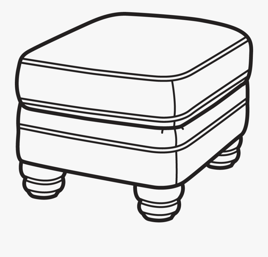 Footstool Clipart Black And White, Transparent Clipart