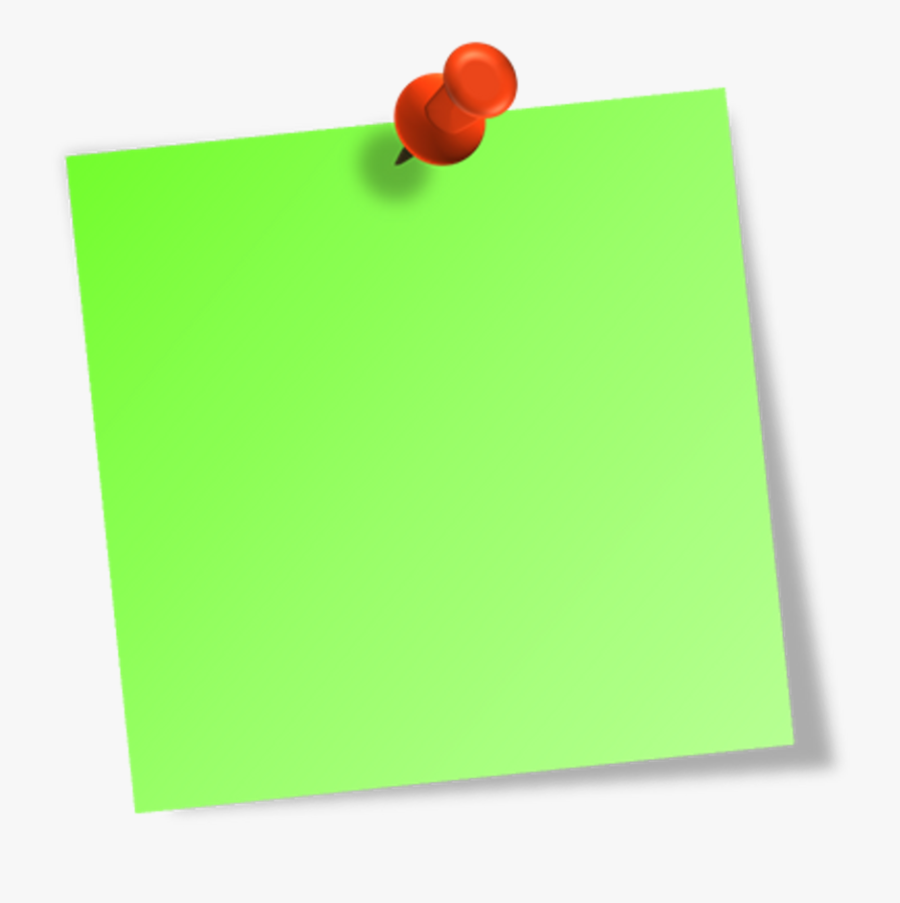 Transparent Note Clipart - Sticky Notes Green Png , Free Transparent