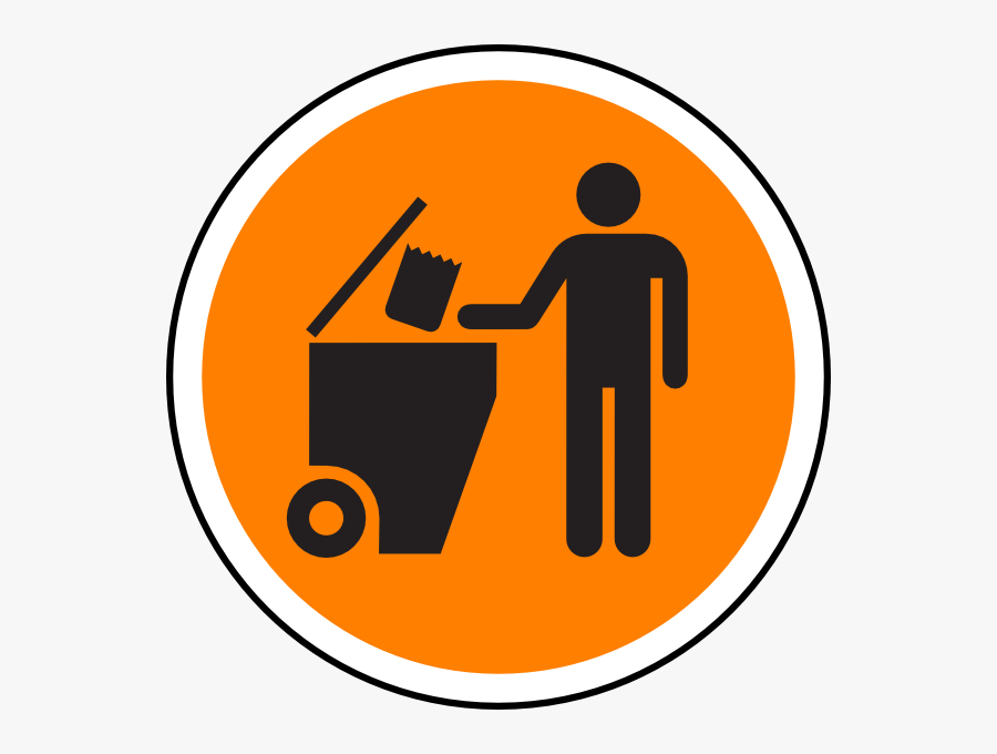 Waste Sign Clip Art - Picking Up Trash Png, Transparent Clipart