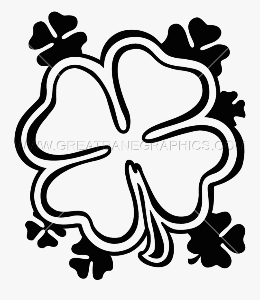 Shamrock Line Drawing At, Transparent Clipart