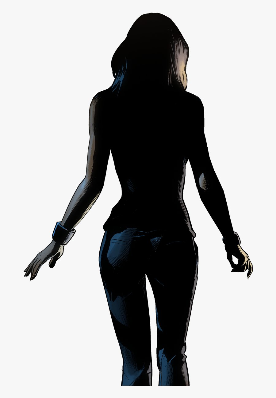 Girl With Gun Silhouette Png, Transparent Clipart