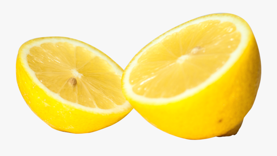 Lemon Cut Half - Half Lemon Slice Png, Transparent Clipart