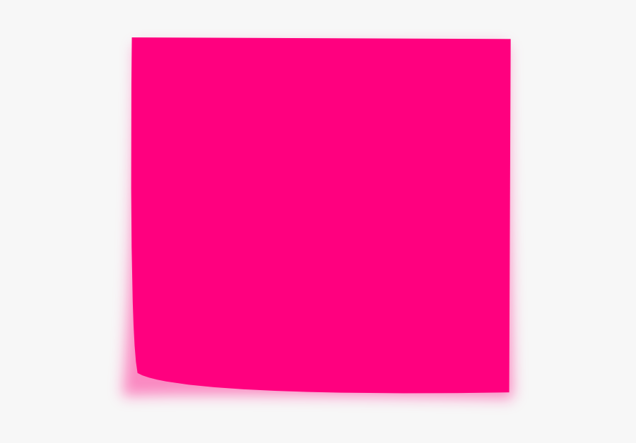 Pink Clipart Sticky Note - Hot Pink Sticky Note , Free Transparent ...