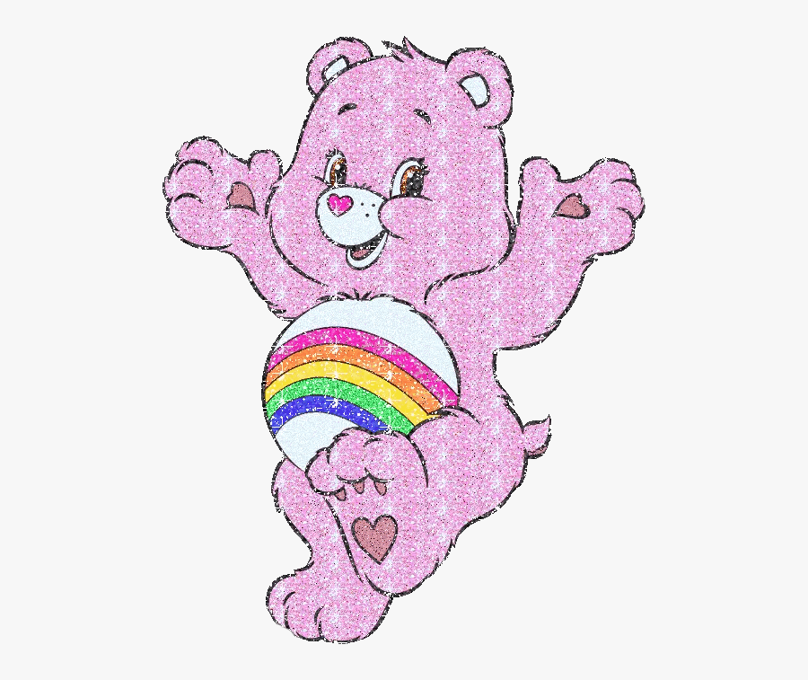 #carebear #cheerbear #pink #glitter #png #freetoedit - Pink Care Bear Cartoon, Transparent Clipart
