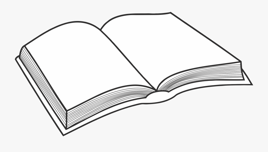 Open Book Simple Drawing, Transparent Clipart