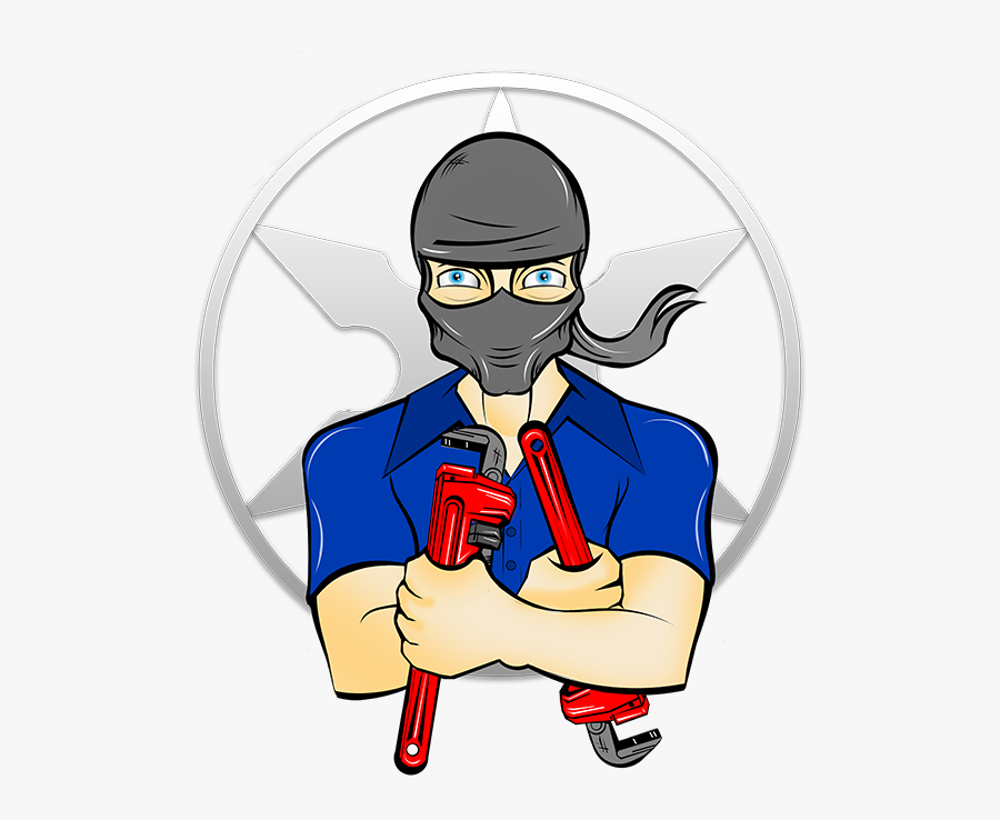 Ninja Plumber - Ninja Plumber Logo, Transparent Clipart