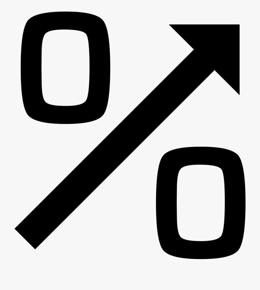Economy Percentage Symbol With Up Arrow Comments - Economy Symbol Svg, Transparent Clipart
