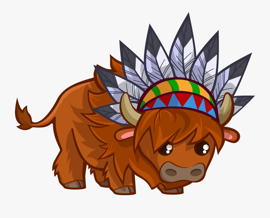 Free Cartoon Bison Clip Art - American Bison, Transparent Clipart