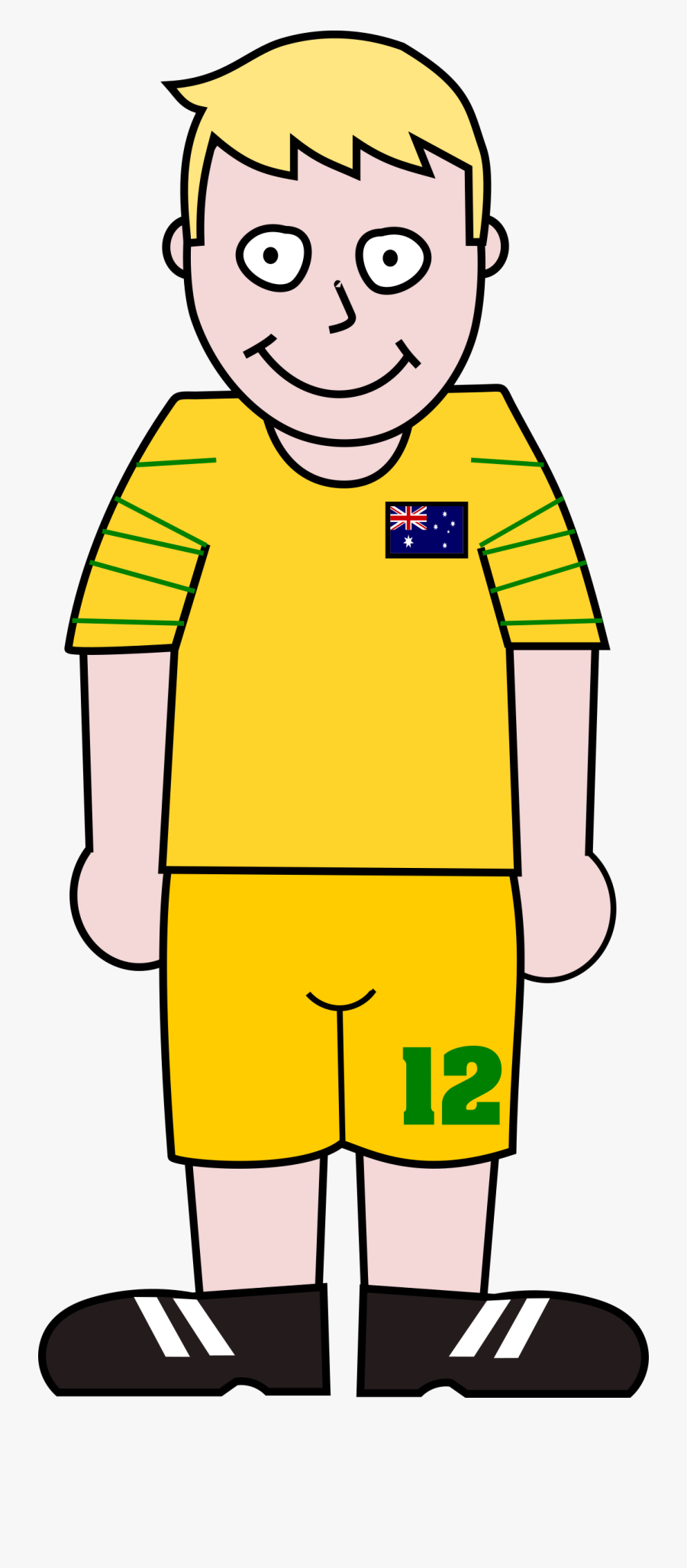 World Cup Soccer Player Clipart Png Transparent Png - Cartoon Soccer Player Standing Clipart, Transparent Clipart