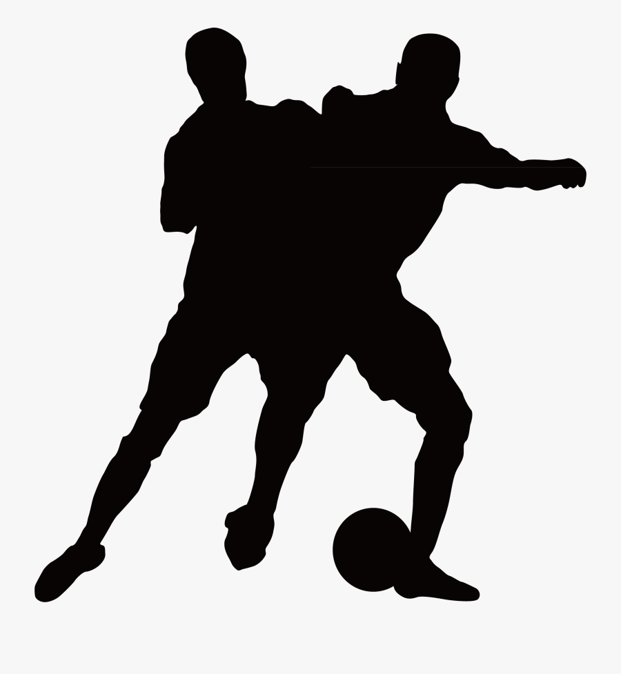 Football Player Illustration - People Playing Football Png Silhouette, Transparent Clipart