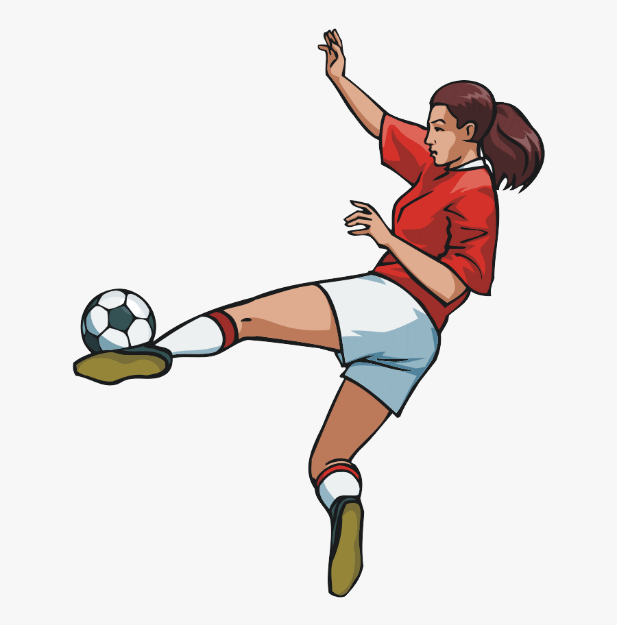 Female Soccer Player Clipart, Transparent Clipart