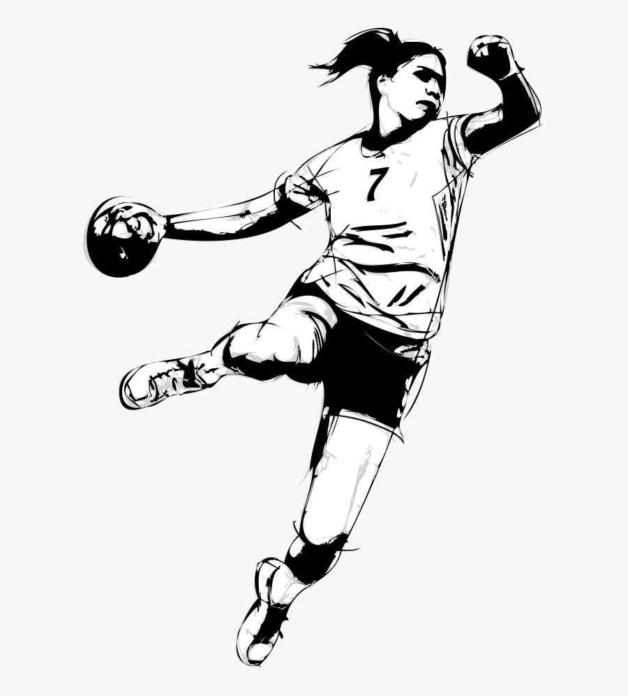 Handball Drawing, Transparent Clipart