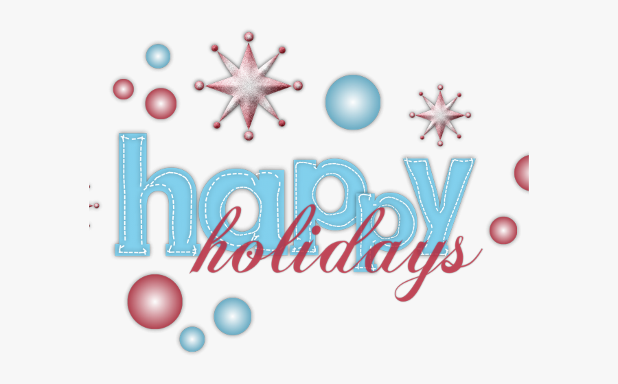 Transparent Christmas Pageant Clipart - Blue Happy Holidays Clipart, Transparent Clipart