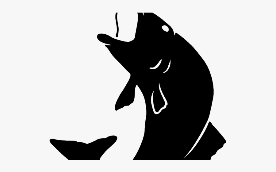 Fish Jumping Out Of Water Silhouette, Transparent Clipart