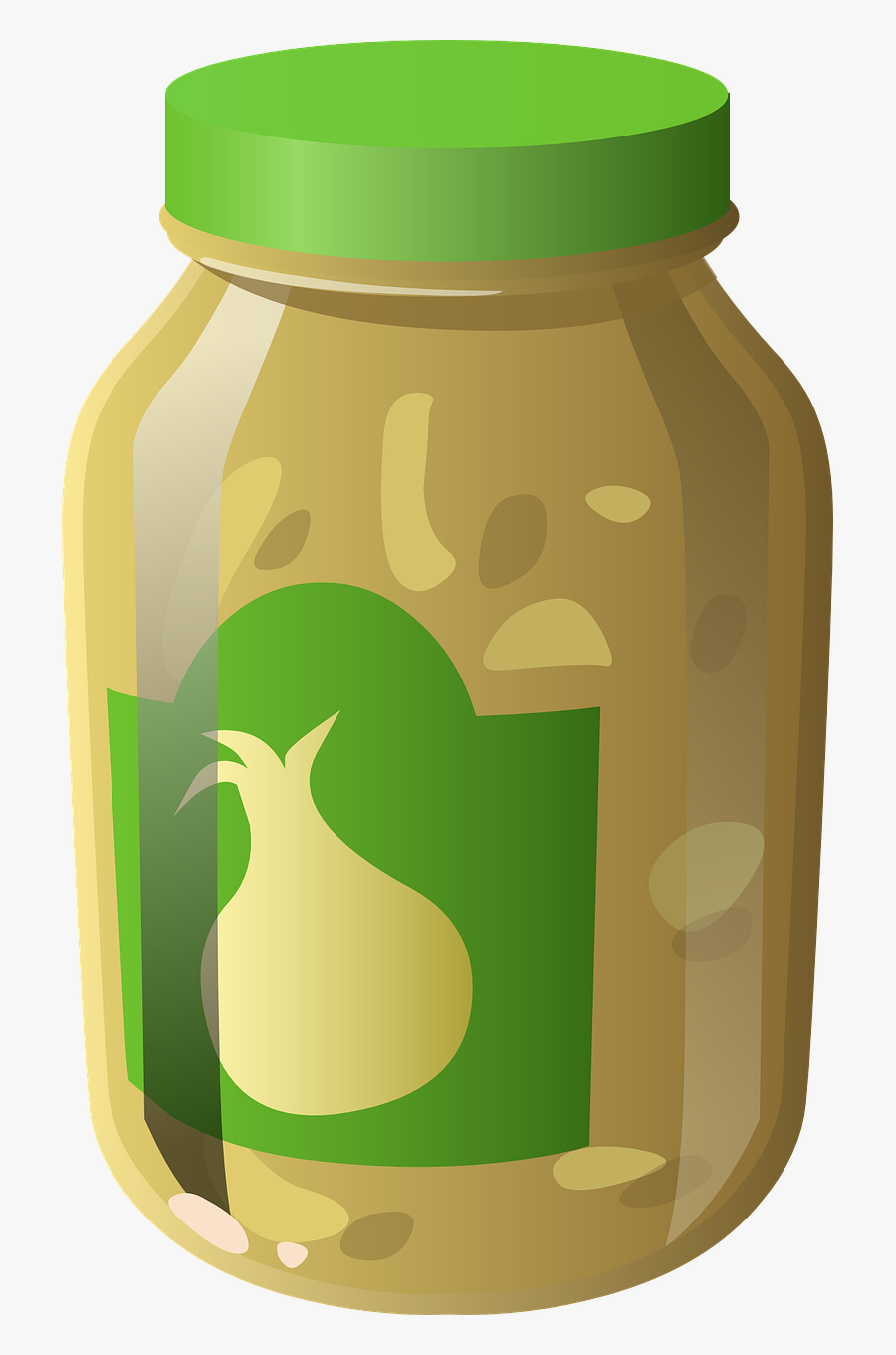 Green,food,clip Art - Pickle Jar Transparent Background, Transparent Clipart