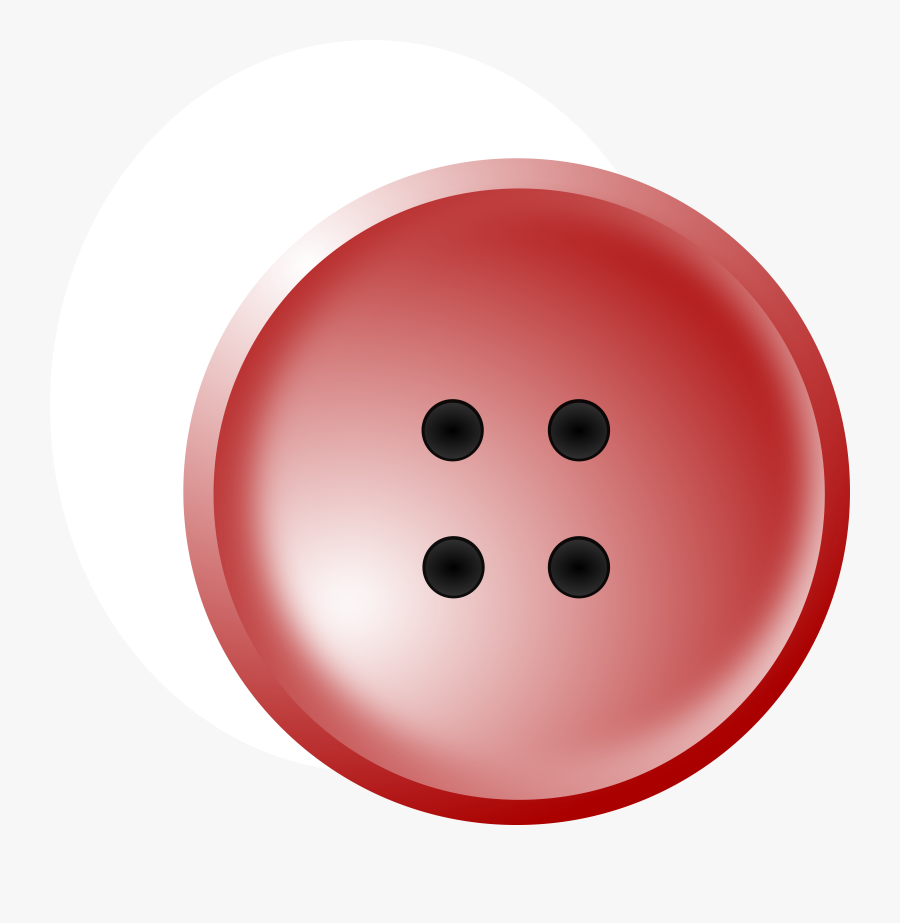 Red Shirt Button - Kancing Clipart, Transparent Clipart