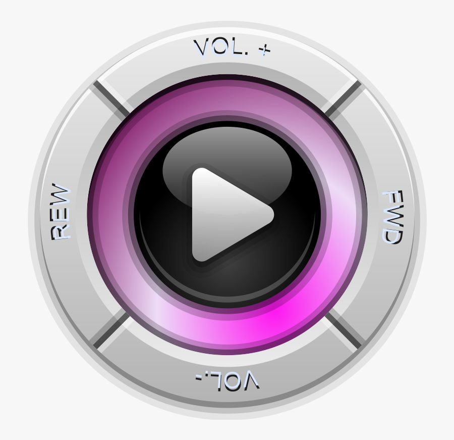 Control Buttons Play Volume Fwd Rwd Svg Clip Arts - Volume Control Button, Transparent Clipart