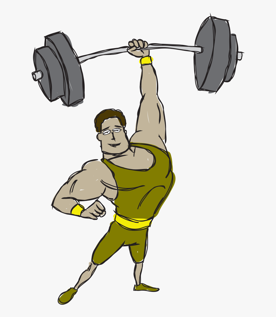 Muscle Cartoon Barbell, Transparent Clipart