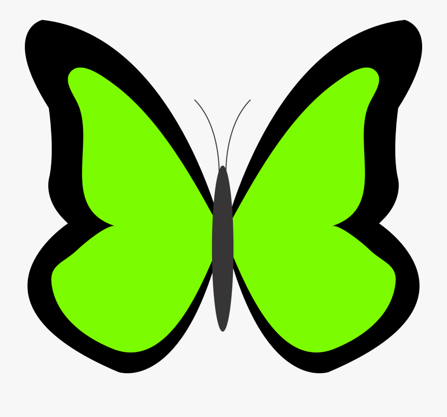 Green - Color - Clipart - Clip Art Blue Butterfly, Transparent Clipart