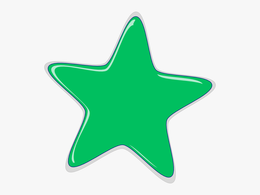 Star Clipart Green - Purple Star Cartoon Png, Transparent Clipart