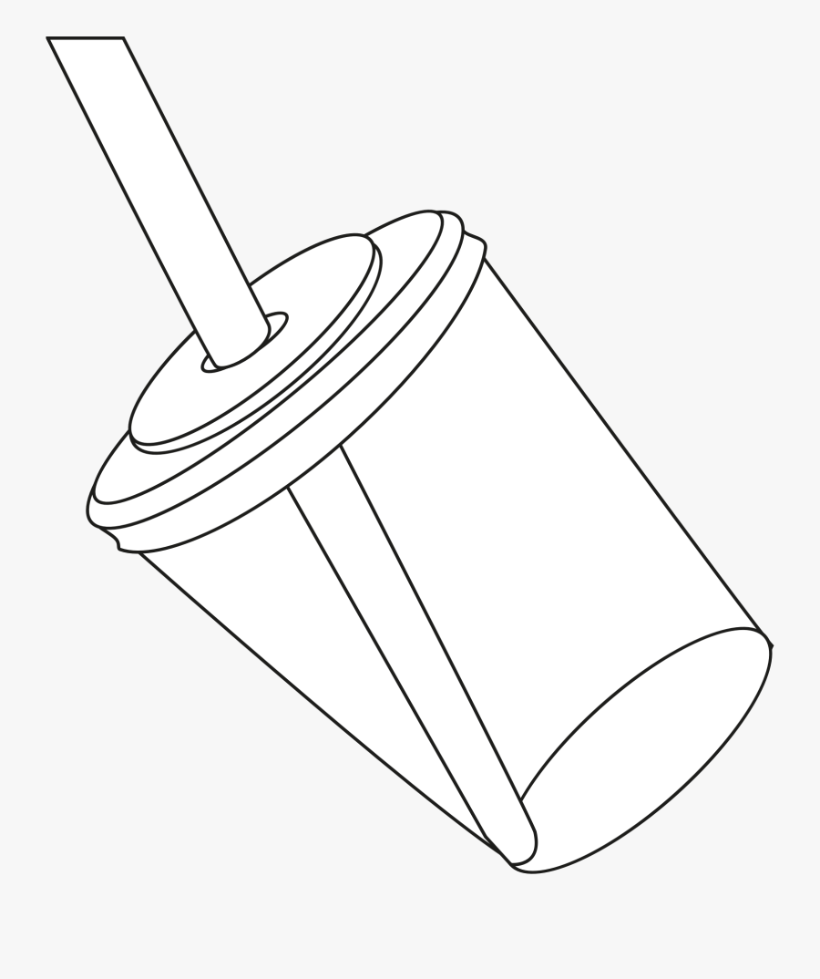 Line Art,drink,drinking Straw - Drinking Cups Black And White Clip Art, Transparent Clipart