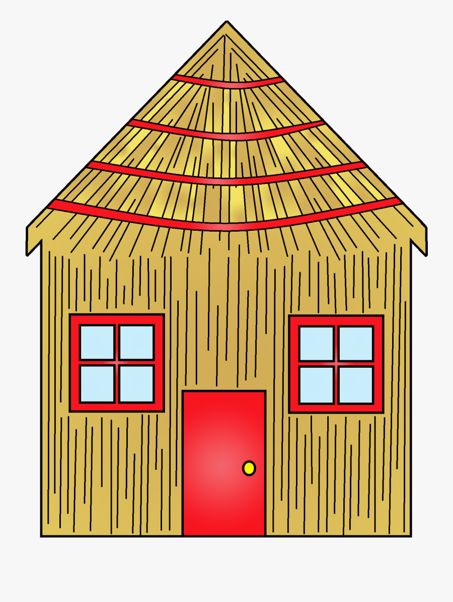 Straw Clipart Straw Hut , Png Download - Hay House Three Little Pigs, Transparent Clipart