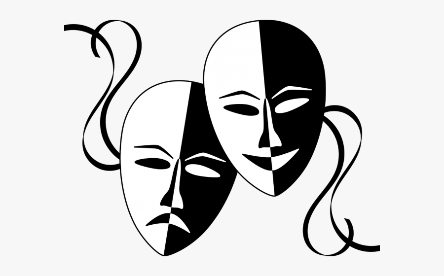 Actor Clipart Theme - Happy And Sad Theatre Masks, Transparent Clipart