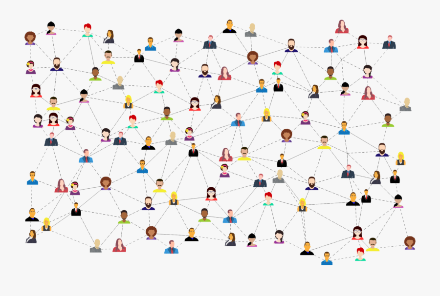 Line,crowd,social Media - Building Relationships And Networking, Transparent Clipart