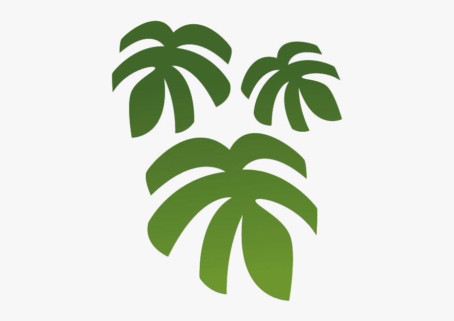 Leaf,green,plant,palm Art,graphics - Rainforest Tree Decal, Transparent Clipart