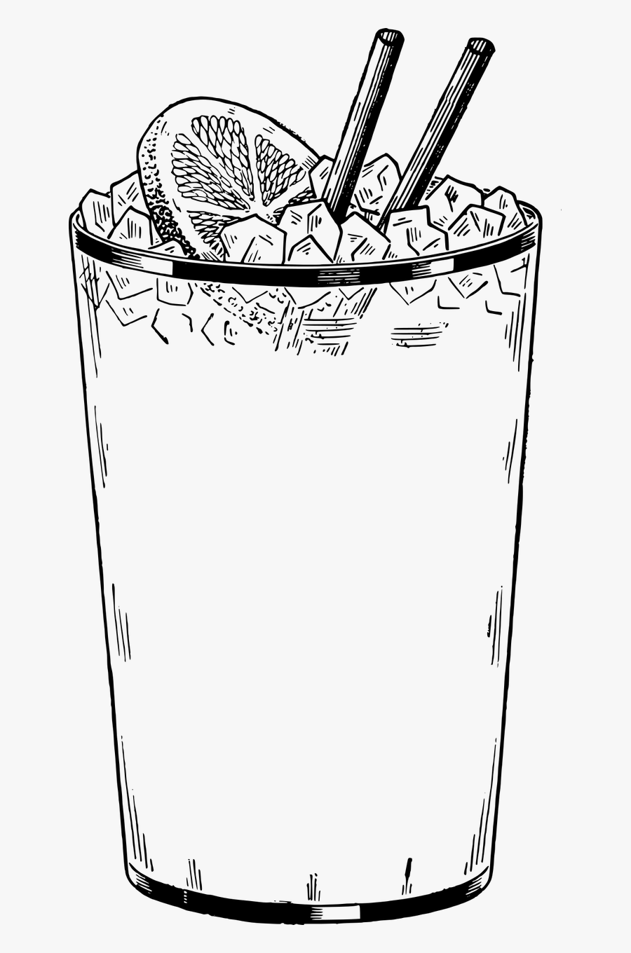 Line Art,monochrome Photography,rectangle - Long Island Iced Tea Black And White, Transparent Clipart