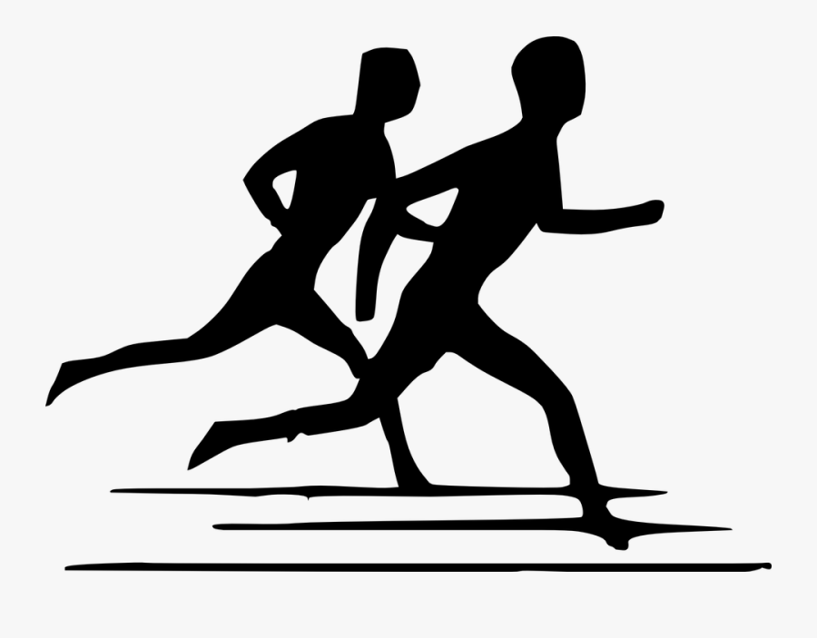 Fitness Clipart Athlete - Athletics Black And White, Transparent Clipart