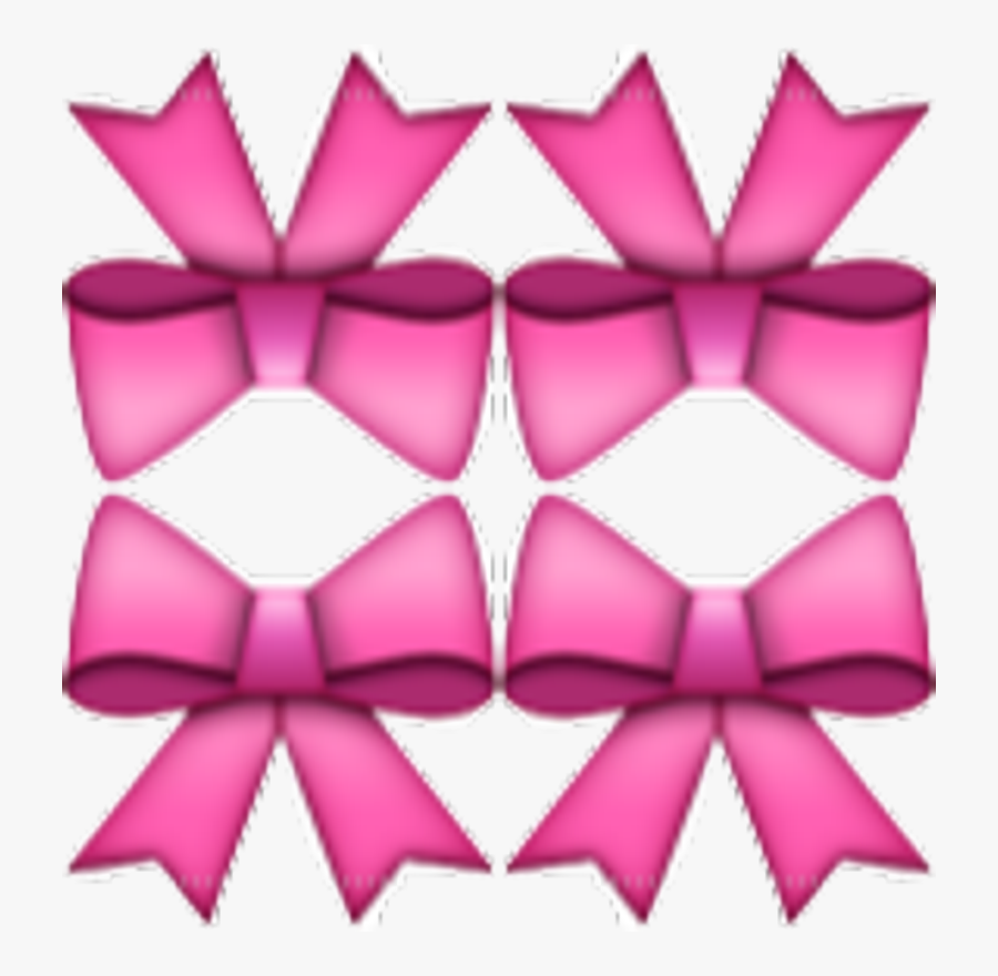 Bow Emoji Transparent Background- - Pink Bow Tie Emoji, Transparent Clipart