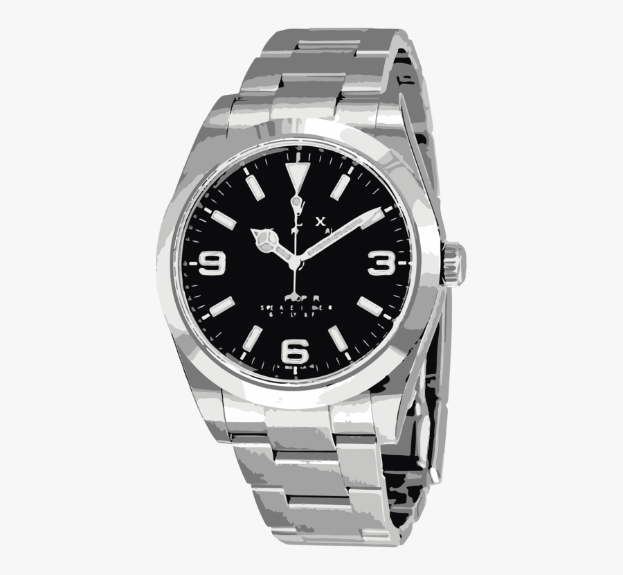 Rolex Explorer 1 Black Dial, Transparent Clipart